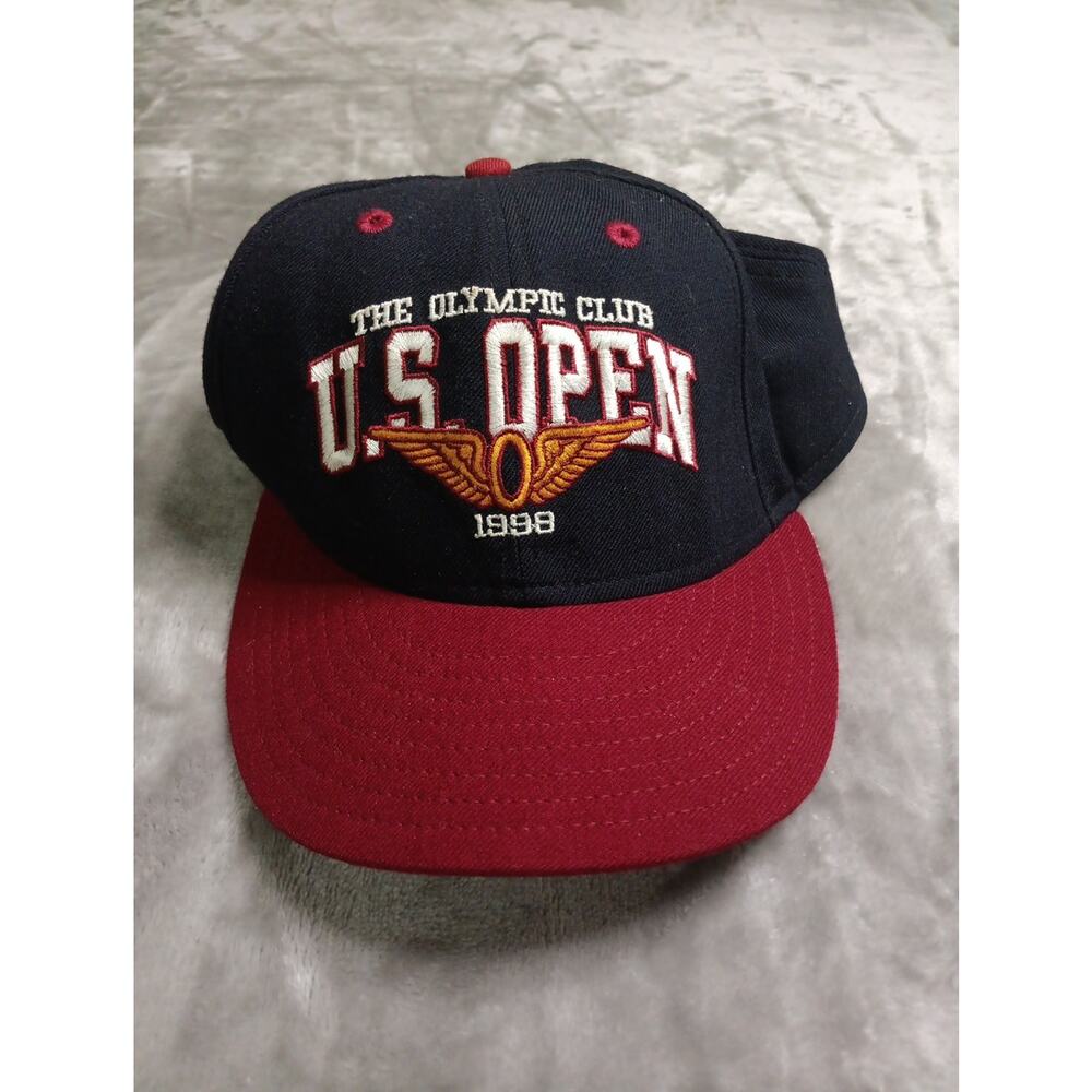 Vintage US Open 1998 Olympic Club New Era Red/Blue Fitted Hat Size 7 3/4 USA